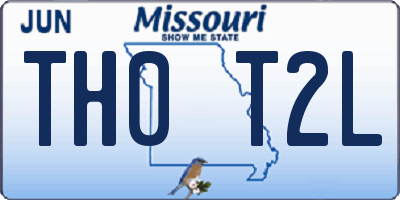 MO license plate TH0T2L