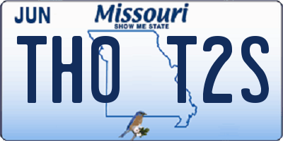 MO license plate TH0T2S