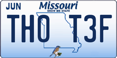 MO license plate TH0T3F