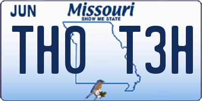 MO license plate TH0T3H