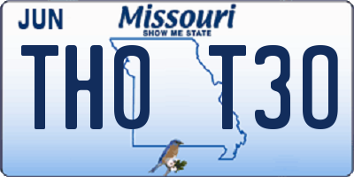MO license plate TH0T3O