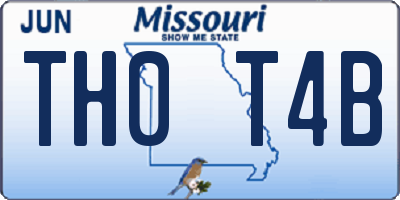 MO license plate TH0T4B