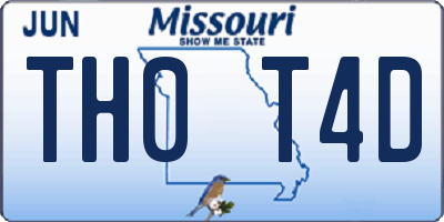 MO license plate TH0T4D