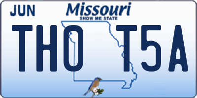 MO license plate TH0T5A
