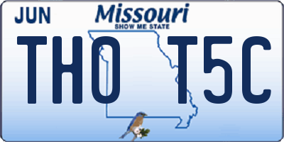 MO license plate TH0T5C