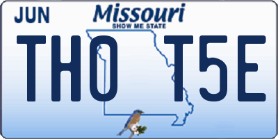MO license plate TH0T5E