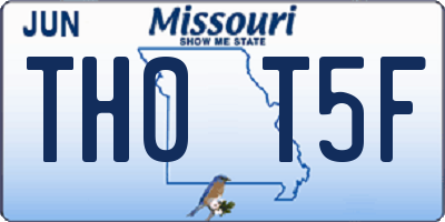 MO license plate TH0T5F