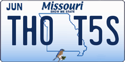 MO license plate TH0T5S