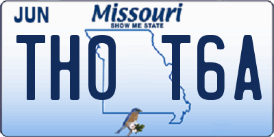 MO license plate TH0T6A