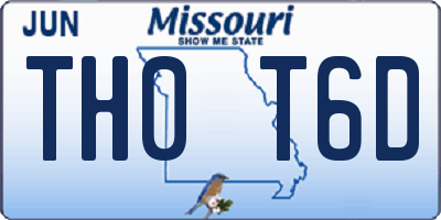MO license plate TH0T6D
