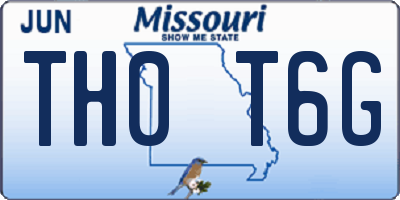 MO license plate TH0T6G