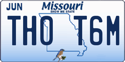 MO license plate TH0T6M