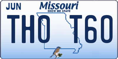 MO license plate TH0T6O