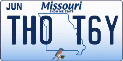 MO license plate TH0T6Y