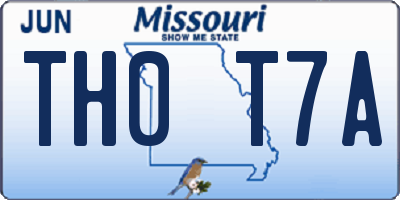 MO license plate TH0T7A