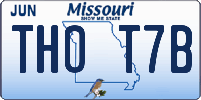 MO license plate TH0T7B