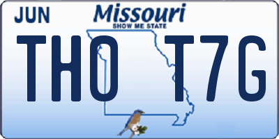 MO license plate TH0T7G