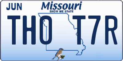 MO license plate TH0T7R