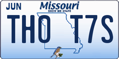 MO license plate TH0T7S