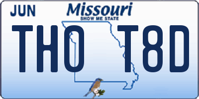 MO license plate TH0T8D