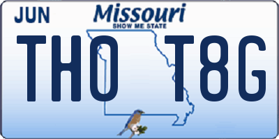 MO license plate TH0T8G