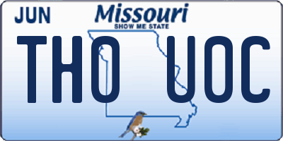 MO license plate TH0U0C