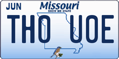 MO license plate TH0U0E