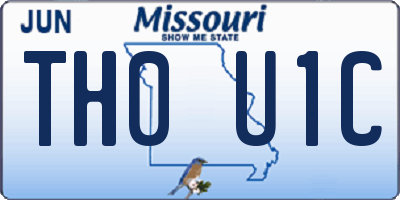 MO license plate TH0U1C