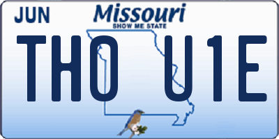 MO license plate TH0U1E