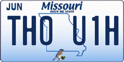 MO license plate TH0U1H