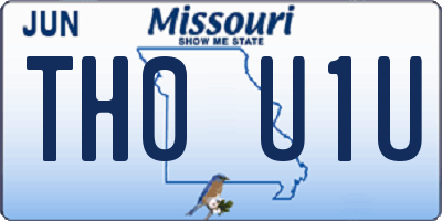 MO license plate TH0U1U