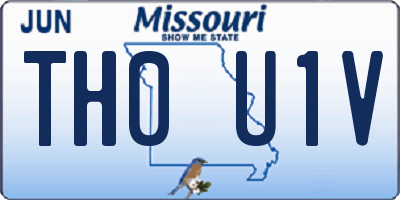 MO license plate TH0U1V