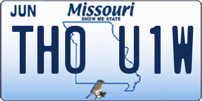 MO license plate TH0U1W