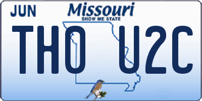 MO license plate TH0U2C