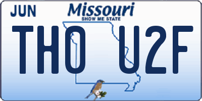 MO license plate TH0U2F