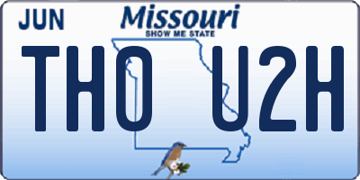 MO license plate TH0U2H