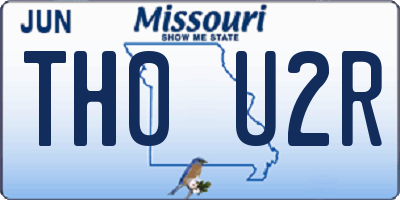 MO license plate TH0U2R