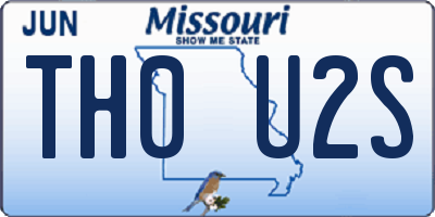 MO license plate TH0U2S