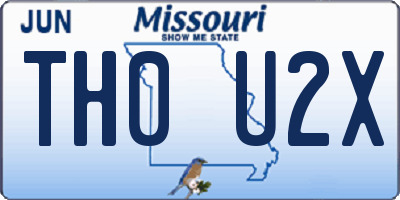 MO license plate TH0U2X