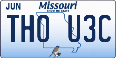 MO license plate TH0U3C