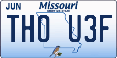 MO license plate TH0U3F