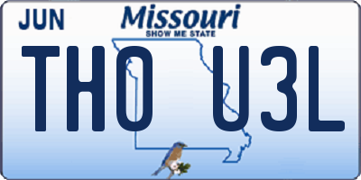 MO license plate TH0U3L