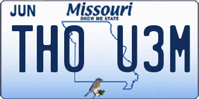 MO license plate TH0U3M