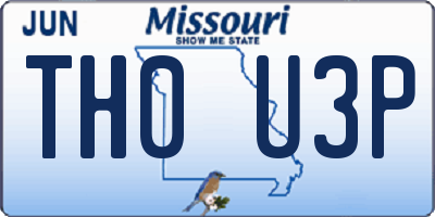 MO license plate TH0U3P