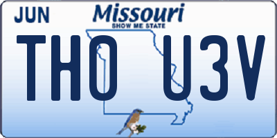 MO license plate TH0U3V