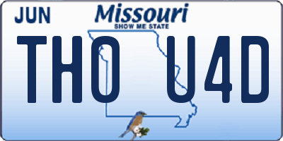 MO license plate TH0U4D