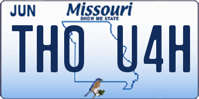 MO license plate TH0U4H