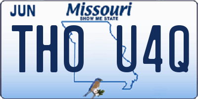 MO license plate TH0U4Q