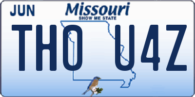 MO license plate TH0U4Z