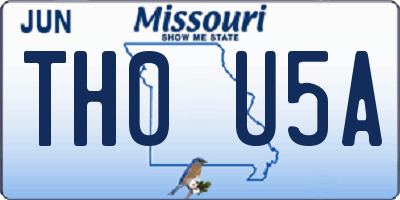 MO license plate TH0U5A